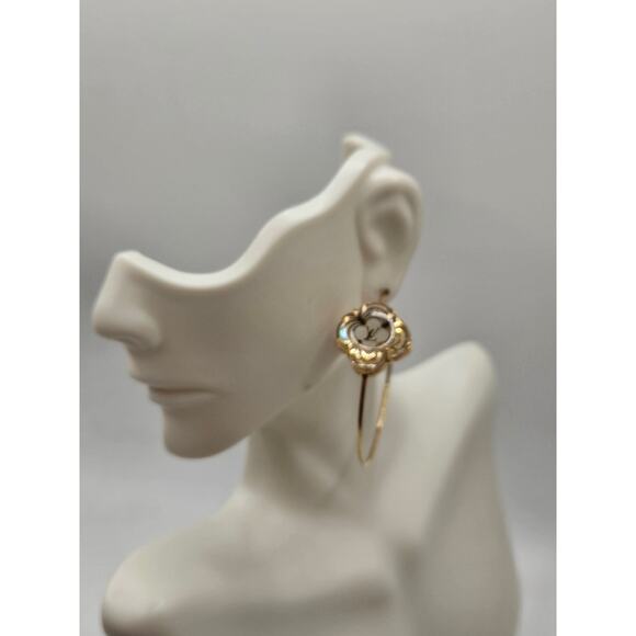 Louis Vuitton Gold-tone A La Folie Hoop Earrings - Picture 7 of 10